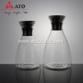 Glass Water Pitcher Carafe with Stainless Steel